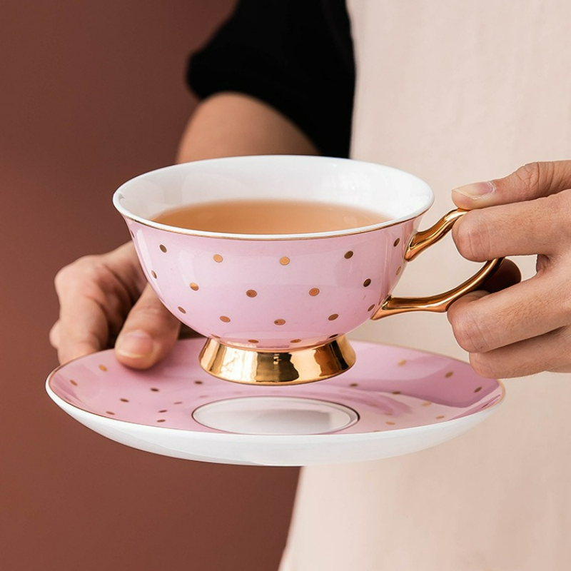 Coffee Tea Drink - Mug Kopi Keramik Warna Pink dengan