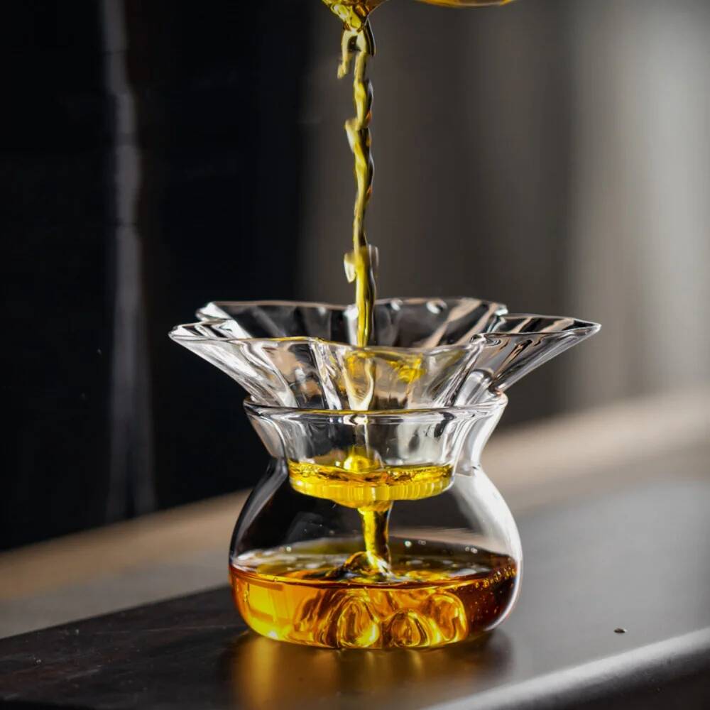 Coffee Tea Flower - Saringan Teh Kaca Bunga 130ml dengan