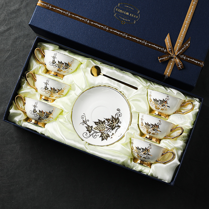 Coffee Tea English - Set Cangkir Kopi Kecil nan Indah,