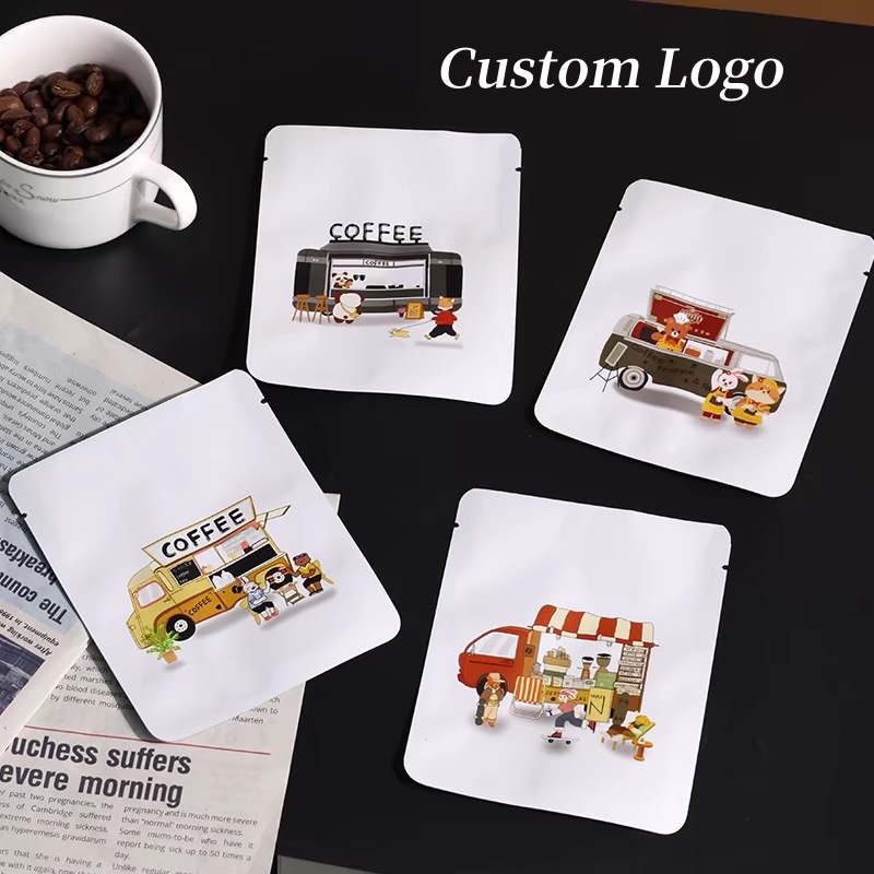 Coffee Tea Flower - 100pcs Kantong Teh Persegi Kustom, Kantong