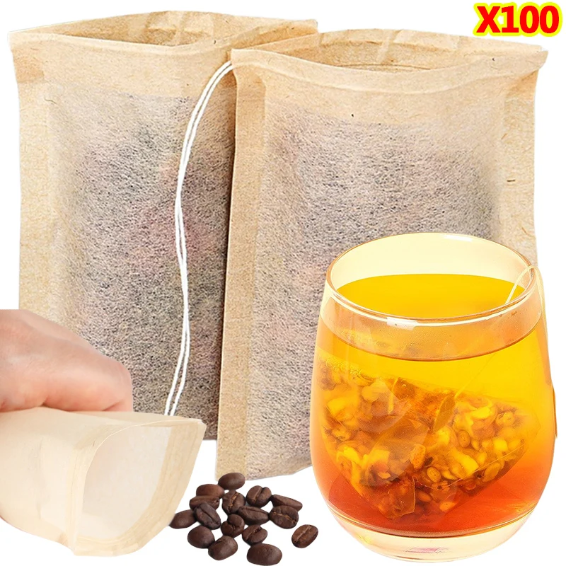 Kantong teh 100 buah dengan pe - Coffee Tea And Bean Leaf ulasan dan harga