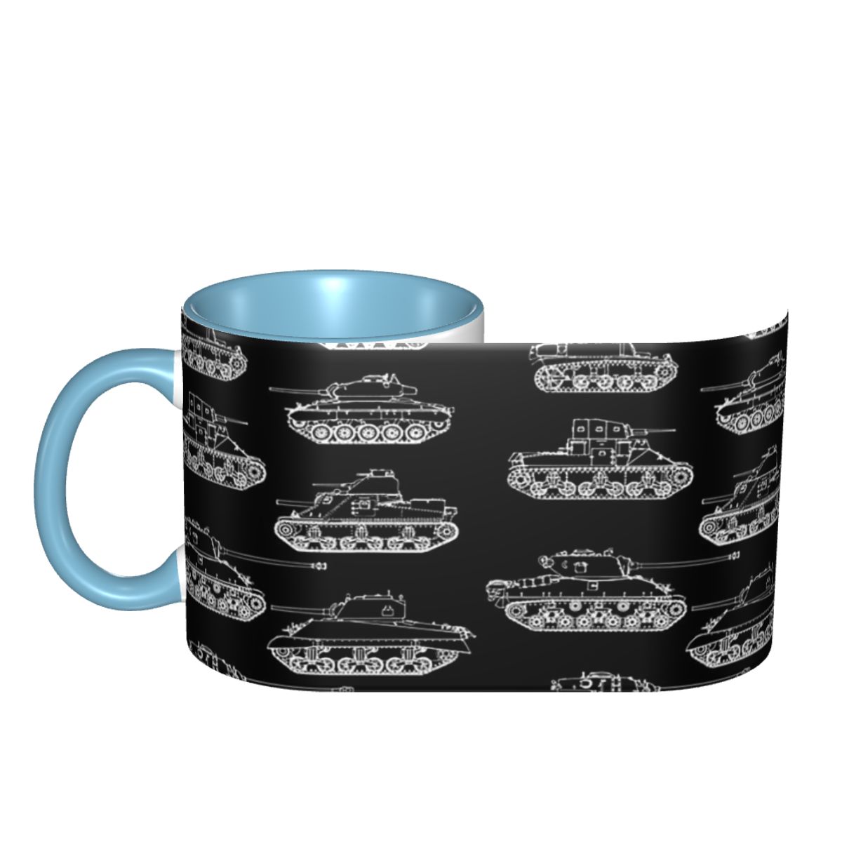 Mug Keramik Lucu Tank AS Peran - Coffee Tea World ulasan dan harga