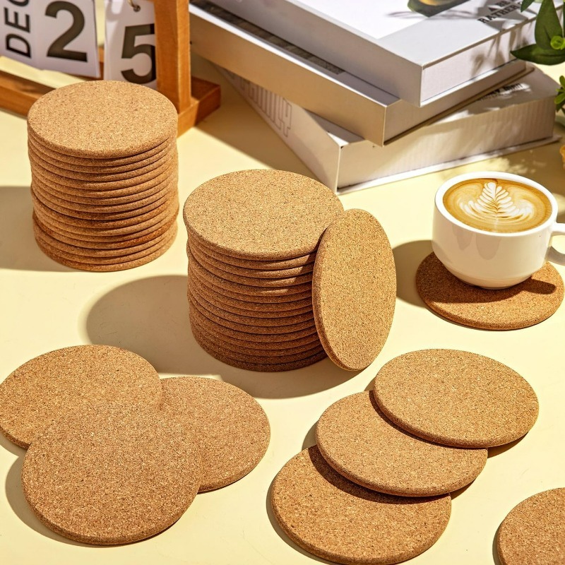 Alas Gelas Kayu Gabus Bulat Al - Coffee Tea Stand ulasan dan harga