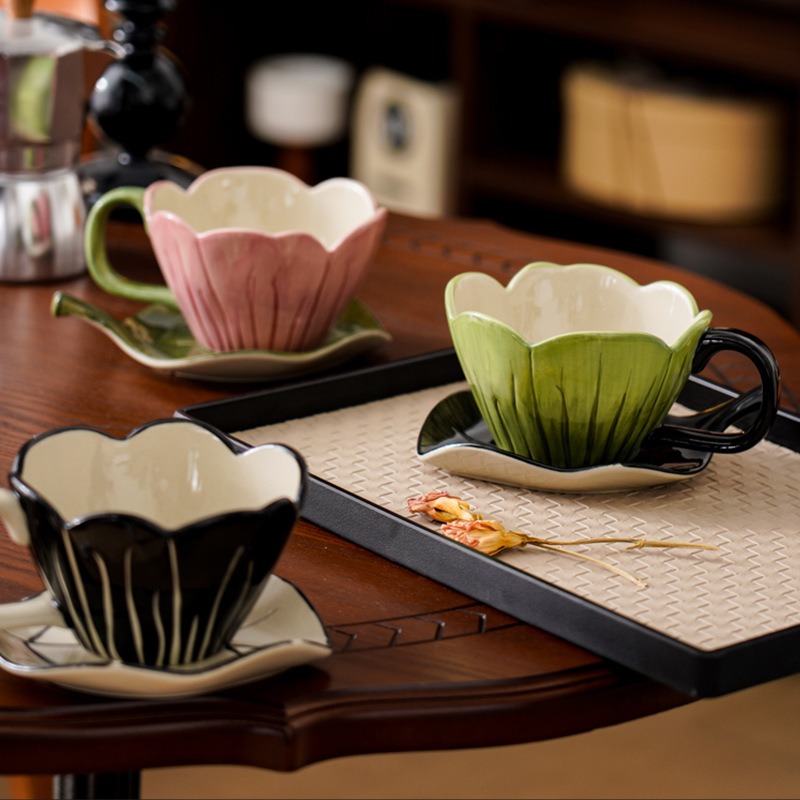 Set Piring Cangkir Kopi Yang D - Coffee Tea Flower ulasan dan harga