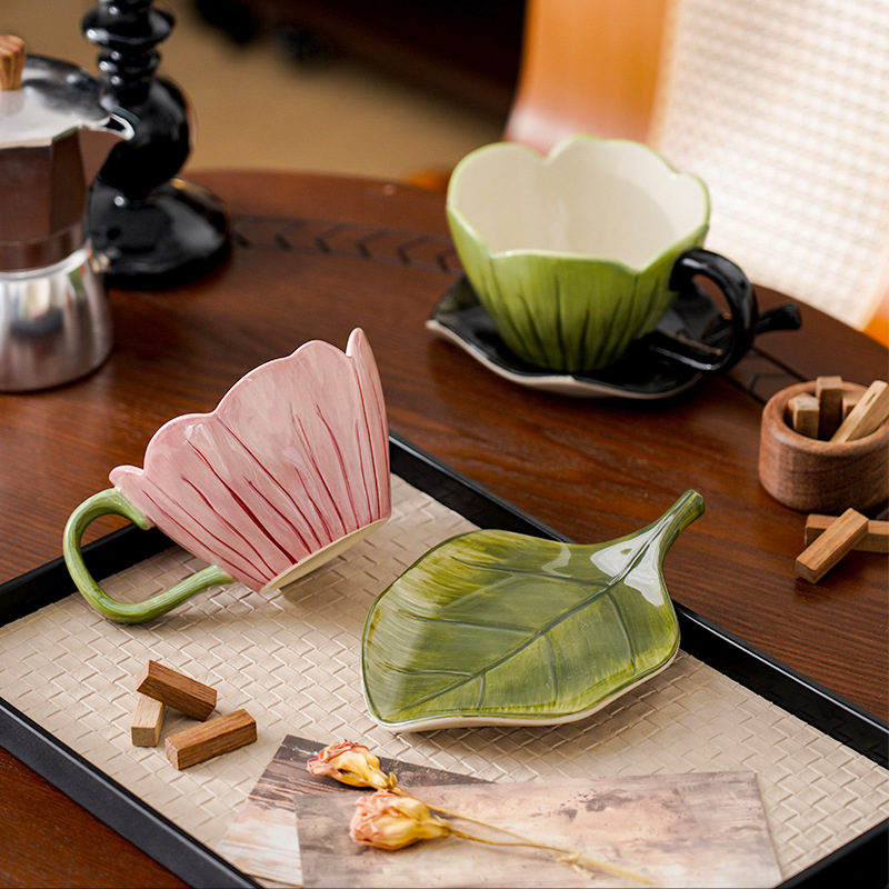 Set Piring Cangkir Kopi Yang D - Coffee Tea Flower ulasan dan harga