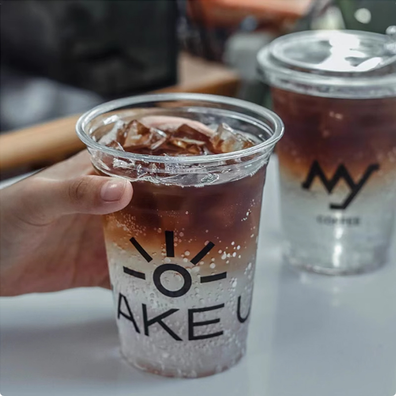 Cangkir plastik Logo kustom ca - Coffee Tea Flower ulasan dan harga