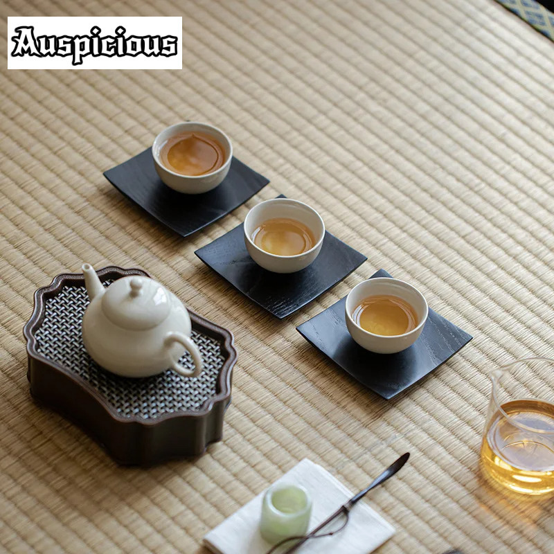 2 buah/set tatakan gelas kayu  - Coffee Tea Stand ulasan dan harga