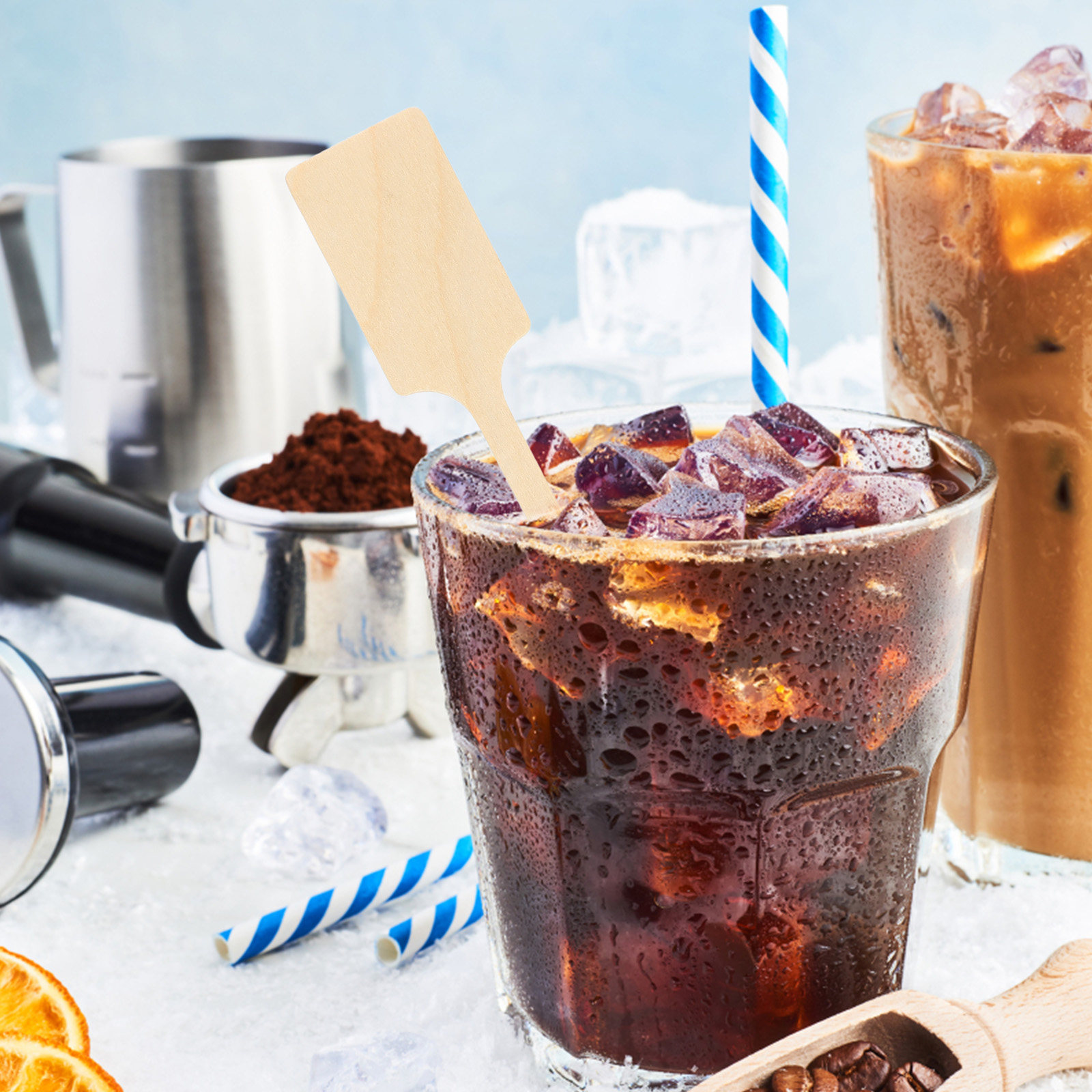 100Pcs Pengaduk Kopi Kayu Seka - Coffee Tea Drink ulasan dan harga