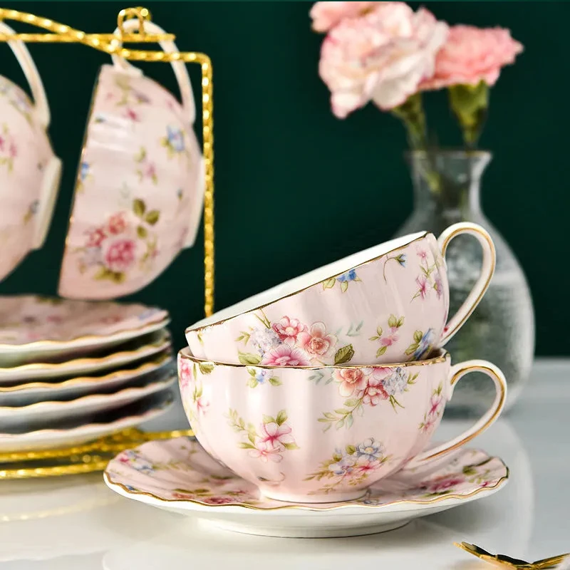 3PCS/Set Set Cangkir Teh Gaya  - Coffee Tea Flower ulasan dan harga