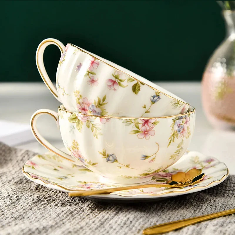 3PCS/Set Set Cangkir Teh Gaya  - Coffee Tea Flower ulasan dan harga