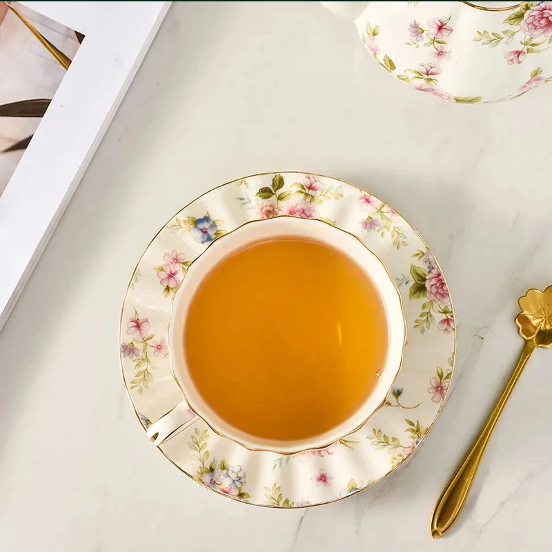 3PCS/Set Set Cangkir Teh Gaya  - Coffee Tea Flower ulasan dan harga