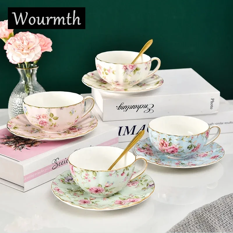 3PCS/Set Set Cangkir Teh Gaya  - Coffee Tea Flower ulasan dan harga