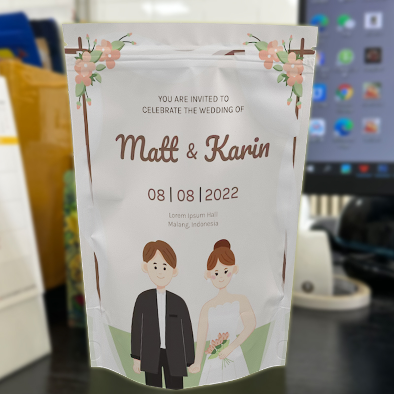 Kantong Resealable Custom Prin - Coffee Tea Flower ulasan dan harga