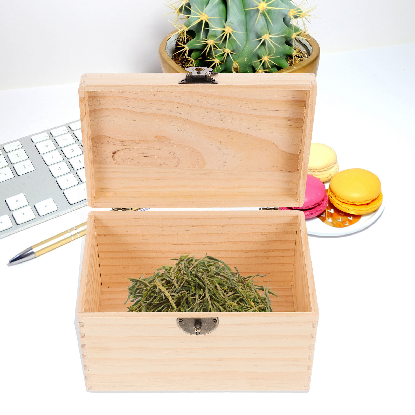 Kotak Penyimpanan Teh Kayu Pin - Coffee Tea And Bean Leaf ulasan dan harga